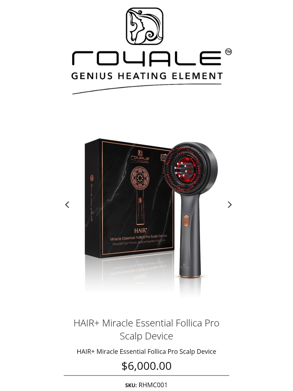 💥SALE💥ROYALE Hair Miracle Essential Follicle Pro Scalp Device